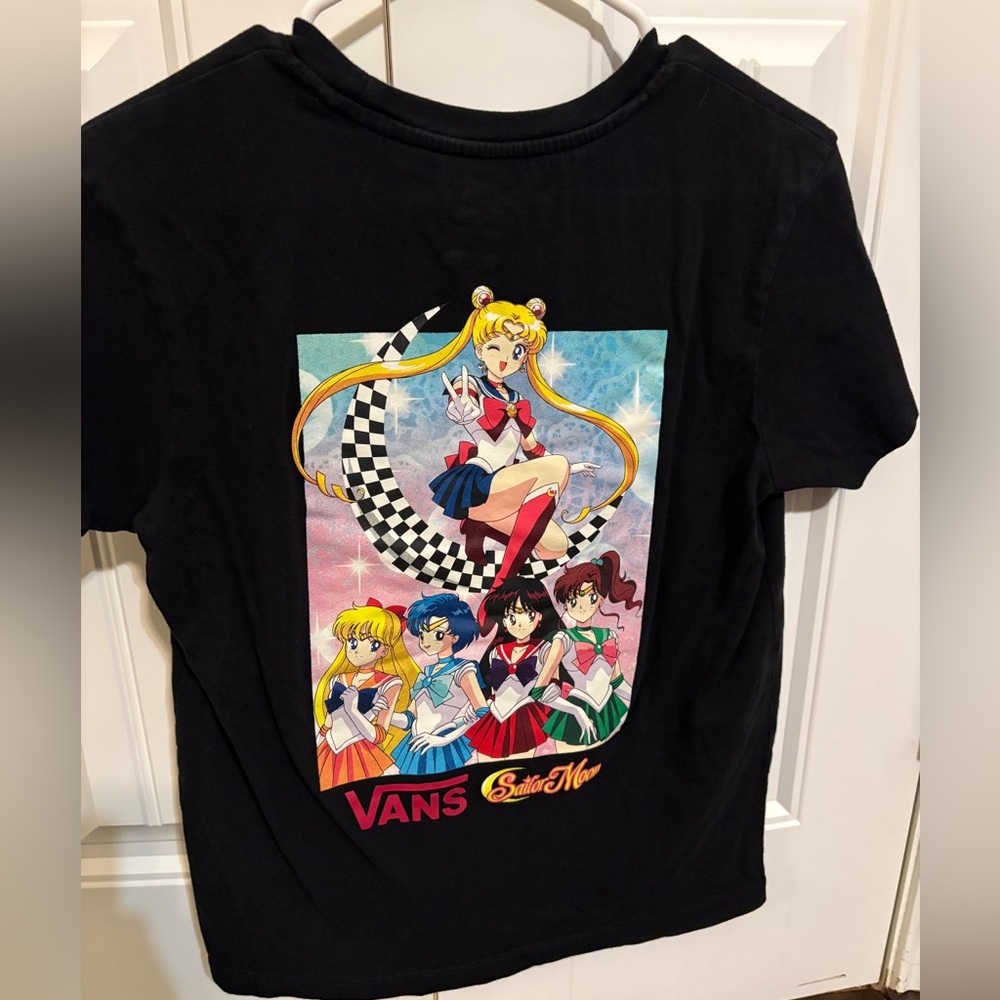 Vans Kids T-Shirt with Sailor Moon Design - Black